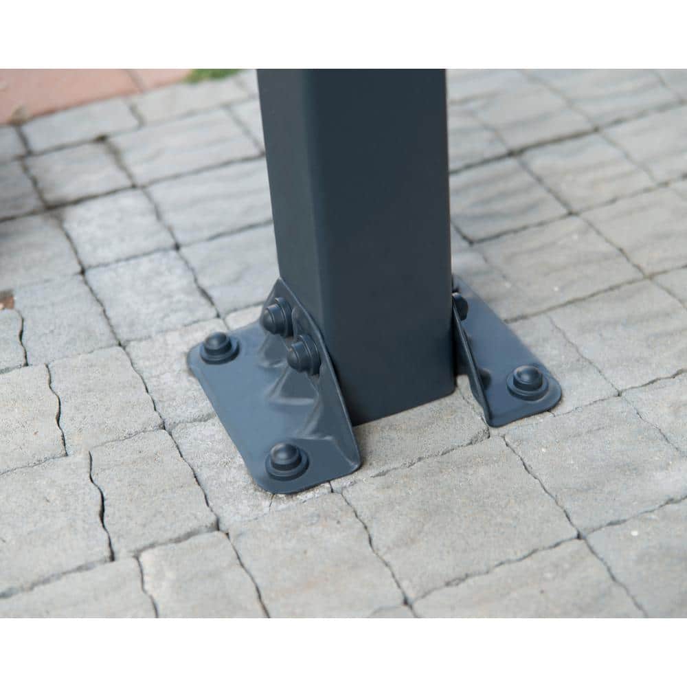Gray 10' x 16' Aluminum and Polycarbonate Carport Kit