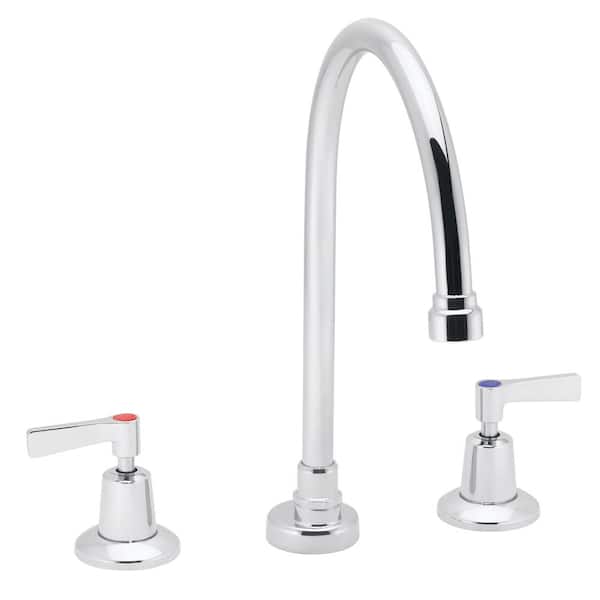Speakman Commander 8 in. 2-Handle Gooseneck Widespread Lavatory Faucet in Polished Chrome
