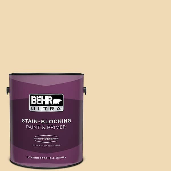 BEHR ULTRA 1 gal. #340E-3 Bavarian Cream Extra Durable Eggshell Enamel Interior Paint & Primer