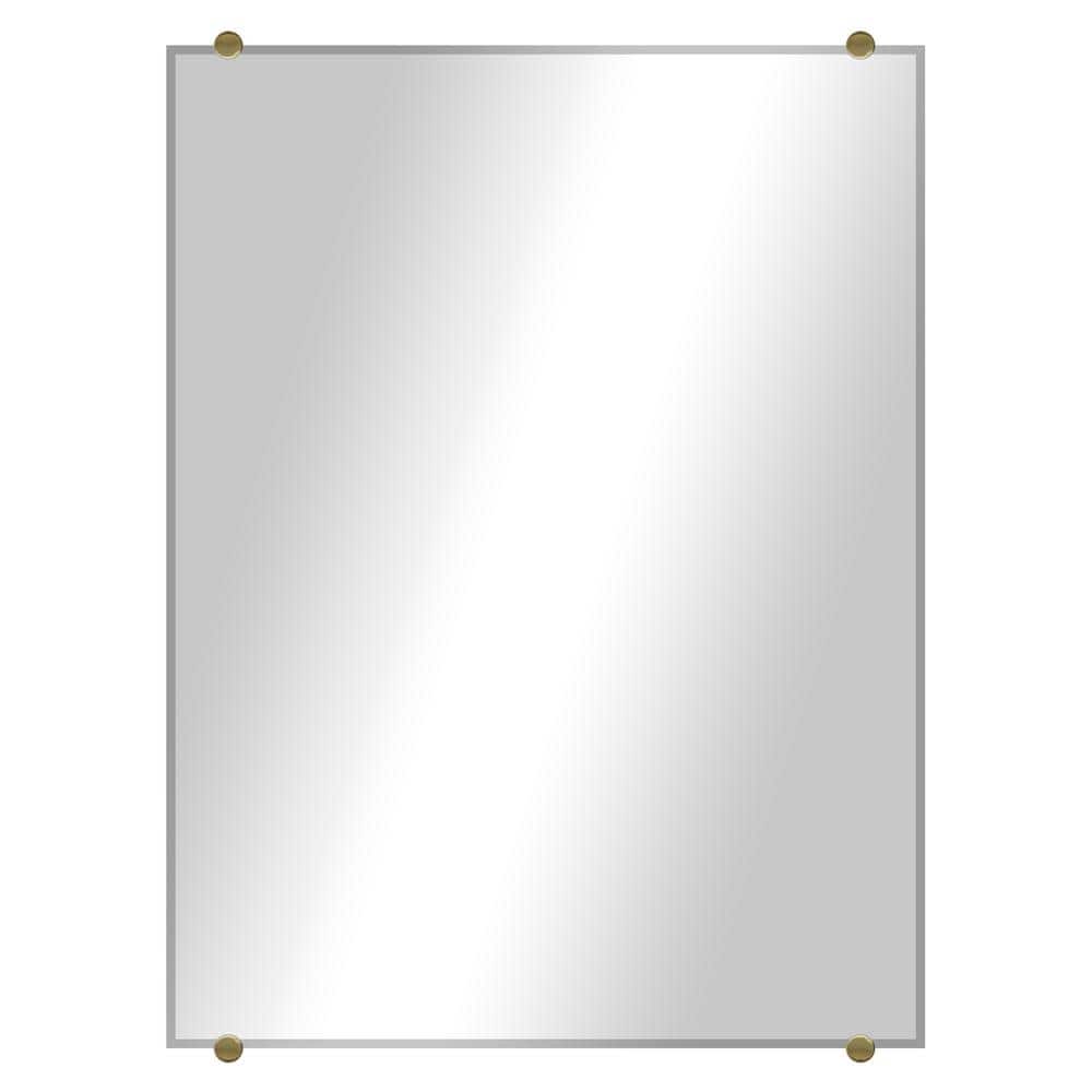 Modern Rustic (16in. W x 20in. H) Frameless Beveled Rectangular Wall Mirror