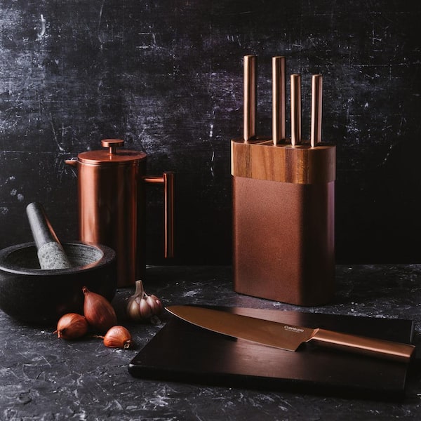  3 pc Copper Coated Knife Set: Home & Kitchen