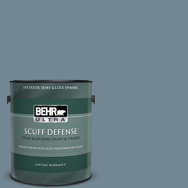 BEHR ULTRA 1 gal. Home Decorators Collection #HDC-AC-24 Lyric Blue Extra Durable Semi-Gloss Enamel Interior Paint & Primer