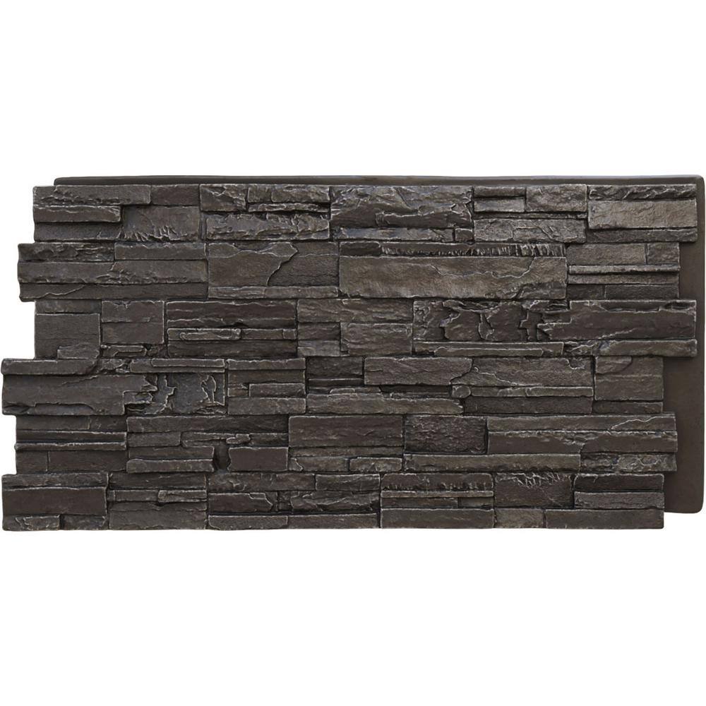 Cascade 48 5/8 in. x 1 1/4 in. River Moss Stacked Stone, StoneWall Faux Stone Siding Panel price history on PriceWatchPro