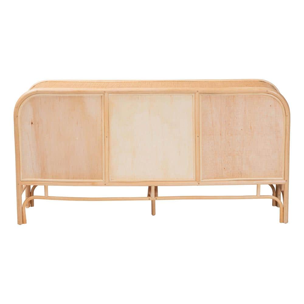Carabella Natural Rattan Bohemian 2-Door Storage Cabinet