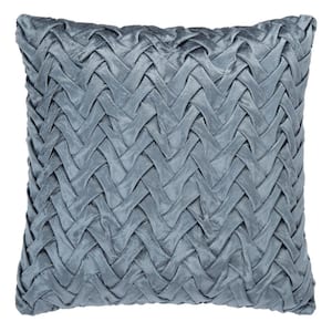 Nory Dusty Gray Blue 18 in. X 18 in. Throw Pillow