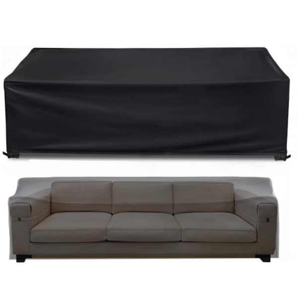 OVCRNIBI Patio Furniture Cover, Waterproof, Outdoor Patio Table And Chair Cover, 400D Black, 126 in. L x 63 in. W x 28 in. H