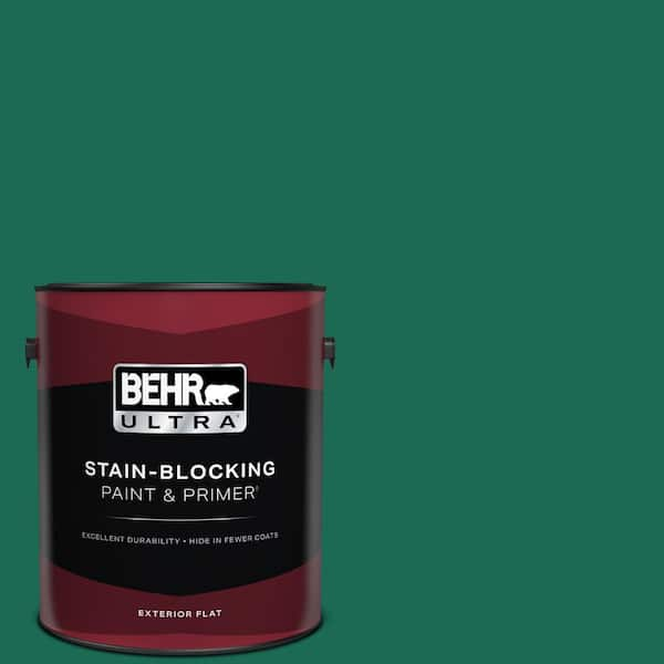 BEHR ULTRA 1 gal. #480B-7 Clover Brook Flat Exterior Paint & Primer