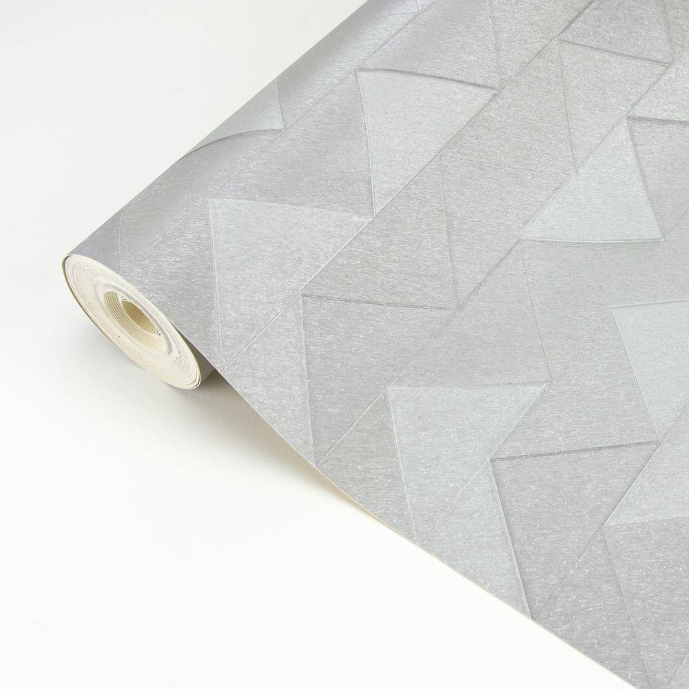 Matrix Grey Geometric 3D Vinyl Wallpaper Roll