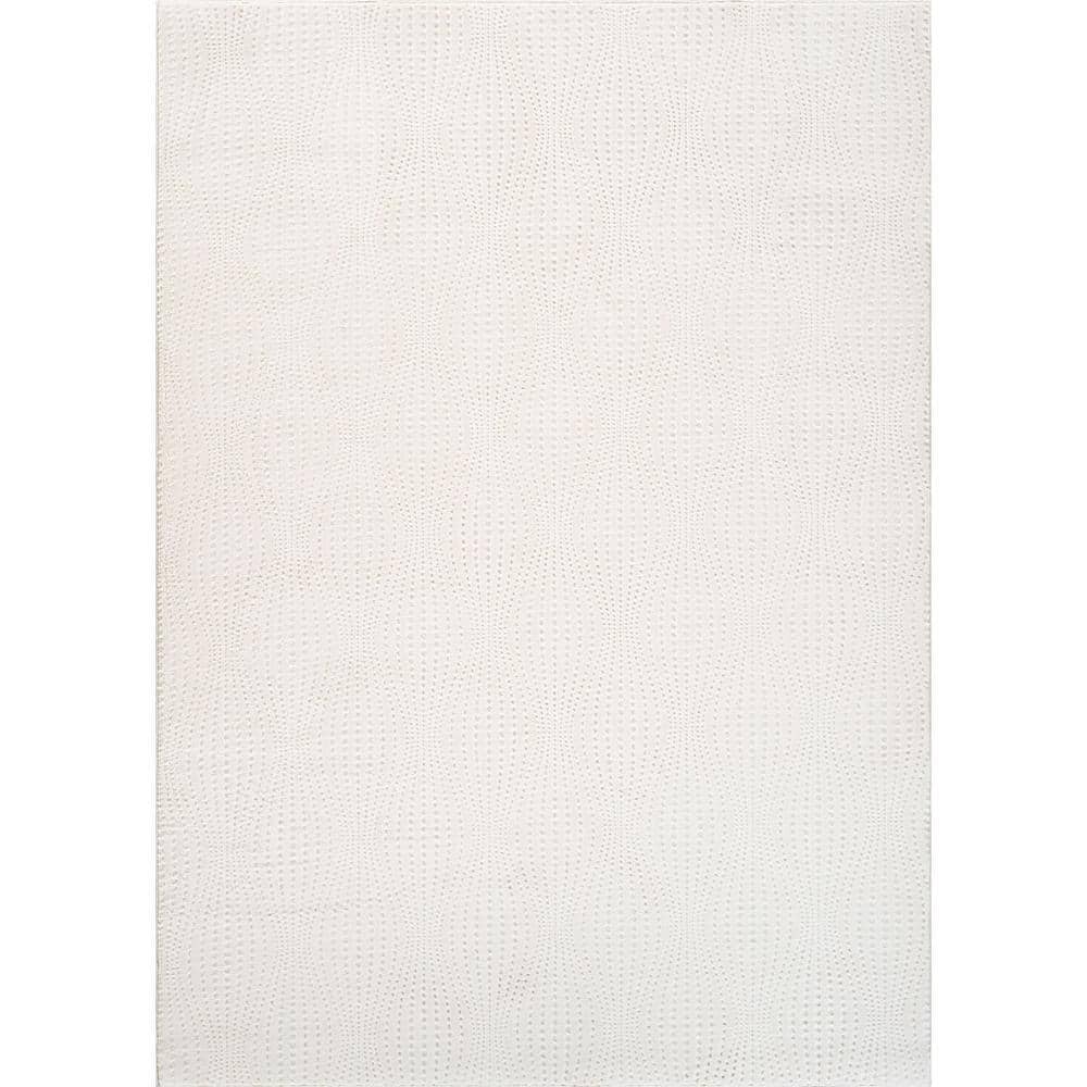 Serenity White Solid 5 ft. x 7 ft. Modern Non Skid Soft Indoor Area Rug price history on PriceWatchPro