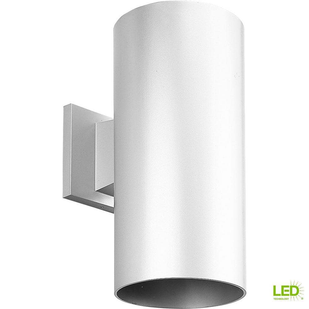 White Aluminum Dimmable LED Outdoor Wall Cylinder Light