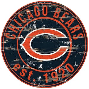24" NFL Chicago Bears Round Distressed Sign