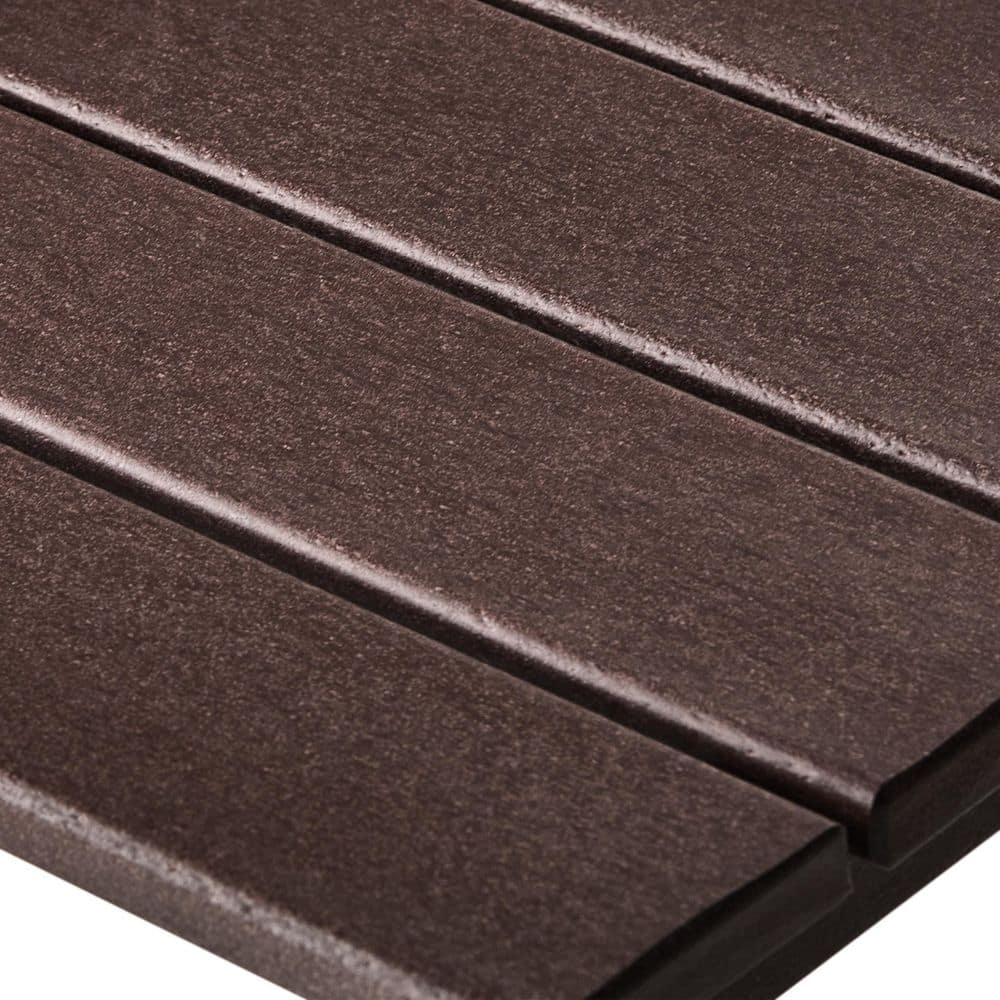 Dark Brown HDPE All-Weather Outdoor Patio Side Table