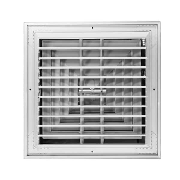 Venti Air 12 in. x 12 in. Aluminum 4-Way Diffuser/Register/Grille for Air  Supply HA4D12 - The Home Depot