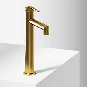 Sterling Single Handle Single-Hole Bathroom Vessel Faucet in Matte Brushed Gold