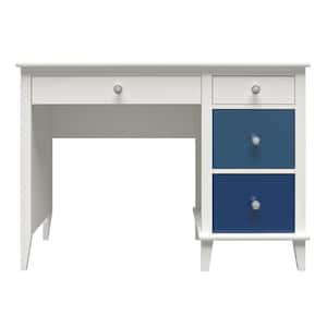 Monarch Hill Poppy White with Blue Drawers Kids Desk