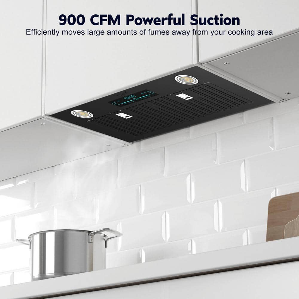 PowerFlow 30" Stainless Steel Convertible Insert Range Hood with LED Lights