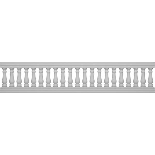 Ekena Millwork Fiberthane Bradford Balustrade 144 in. L x 32 in. H Fiberglass Railing Kit