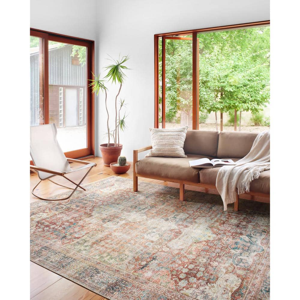 Loren Multi-Color Floral Motif Synthetic Runner Rug