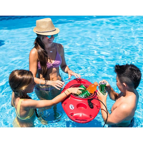 CreekKooler 30 qt. Floating Insulated Beverage Kayak White Cooler with 8  ft. Rope CK0022 + TS01601 - The Home Depot