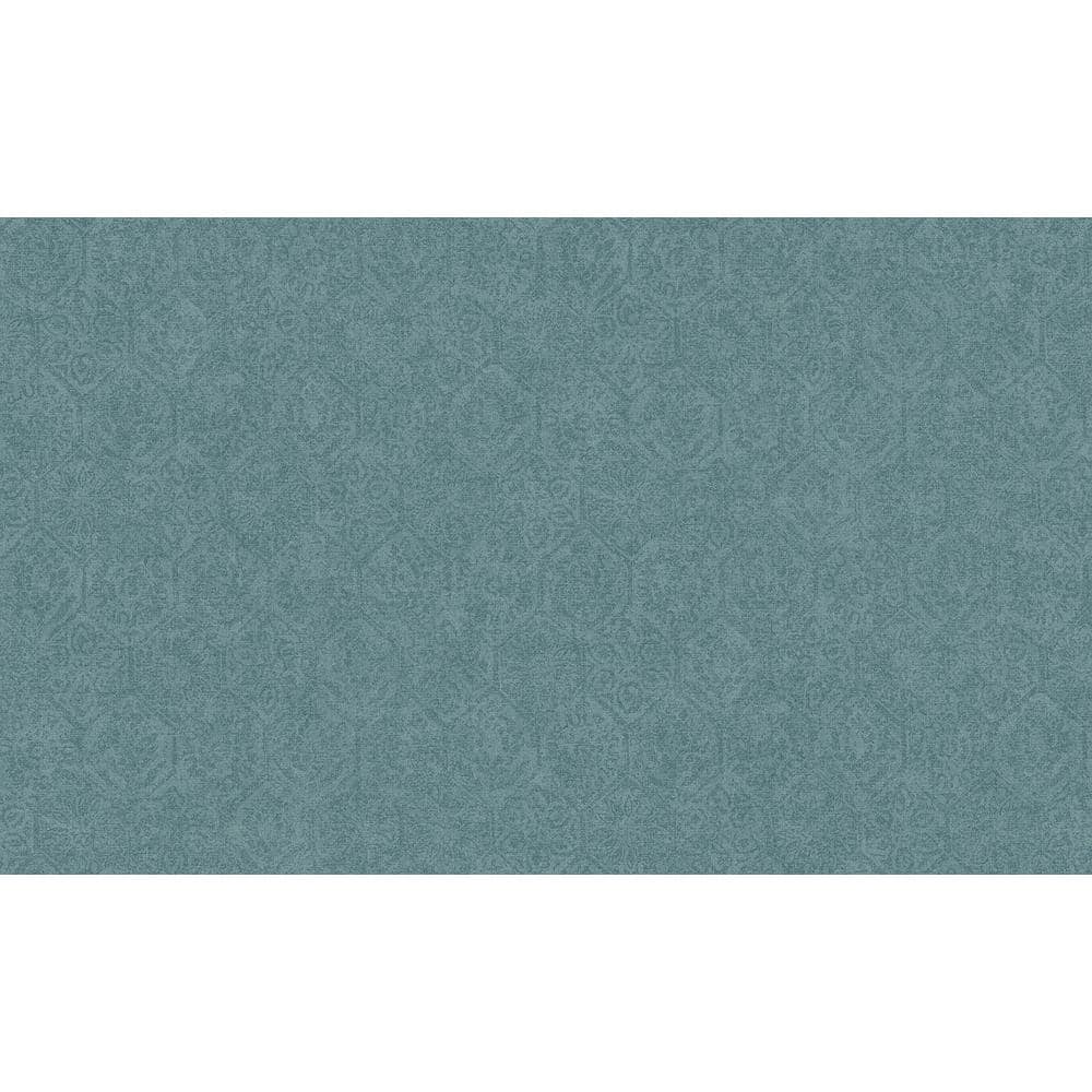 Edsel Blue Geometric Wallpaper Sample