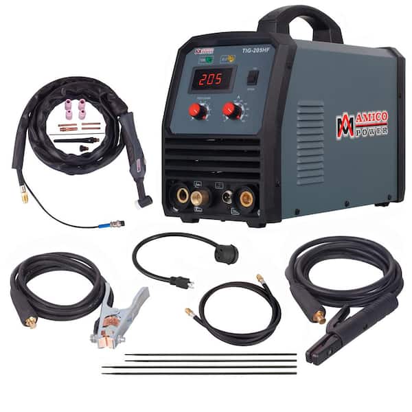 AM AMICO ELECTRIC Amico 200 Amp High Frequency TIG Torch/Stick/ARC DC Inverter Welder 115/230-Volt Dual Voltage Welding