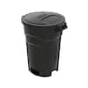 HDX 32 gal. Black Heavy Duty Outdoor Trash Can with Domed Lid 999-2432