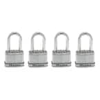 Heavy Duty Outdoor Padlock with Key, 1-3/4 in. Wide, 1-1/2 in. Shackle, 4 Pack