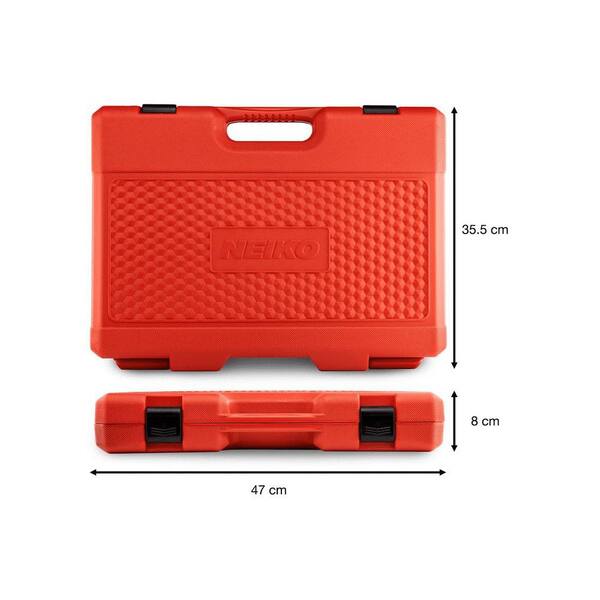 NEIKO 3/8 in. Drive SAE and Metric 6-Point Deep Impact Socket Set