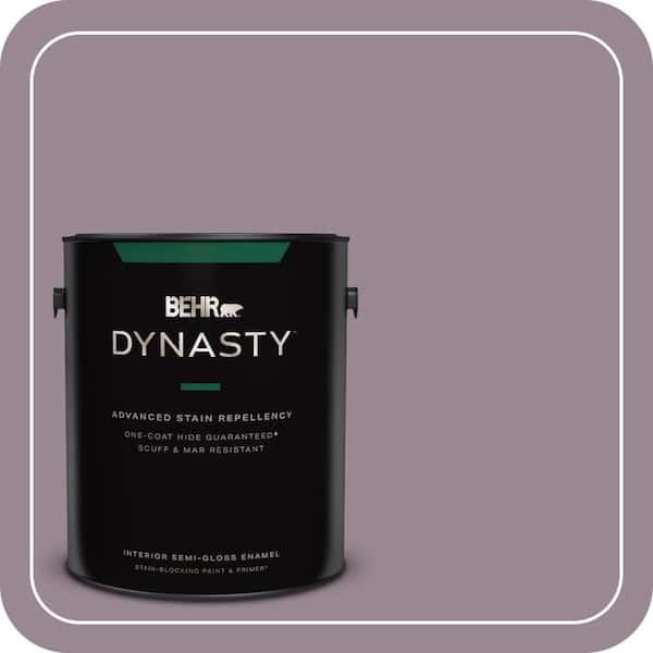 BEHR DYNASTY 1 gal. #690F-5 Purple Mauve Semi-Gloss Enamel Interior Stain-Blocking Paint & Primer