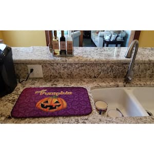 1pc Dish Drying Pad Purple Halloween Thickened Kitchen Dish - Temu