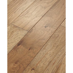 Take Home Sample - Olympia 6-3/8 in. W Cider Scraped Engineered Hickory Hardwood Flooring