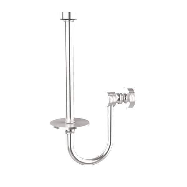 Unbranded Foxtrot Collection Upright Single Post Toilet Paper Holder in Satin Chrome