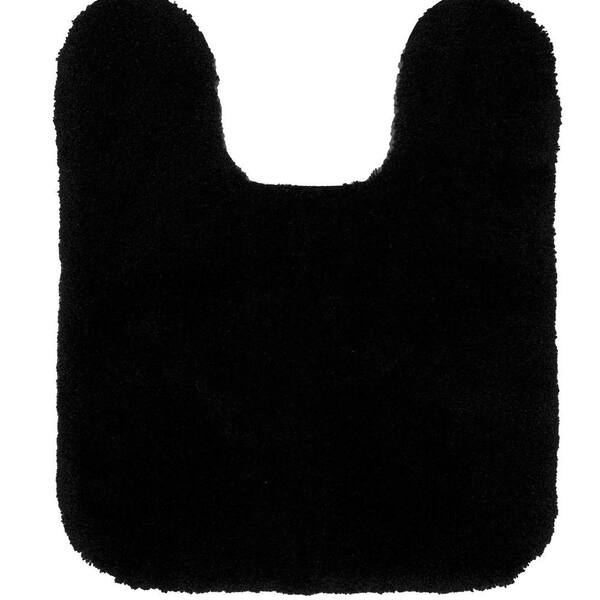 Mohawk Black 20 in. x 24 in. Contour Bath Mat