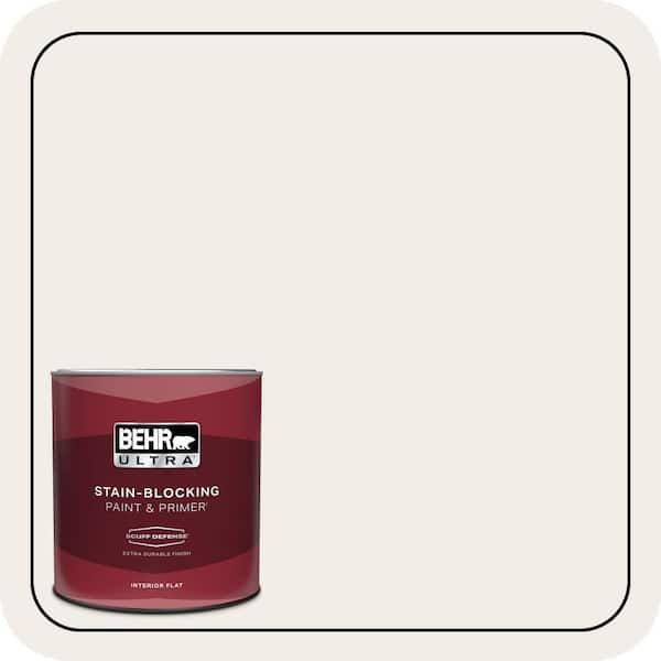 BEHR ULTRA 1 qt. #RD-W10 New House White Extra Durable Flat Interior Paint & Primer