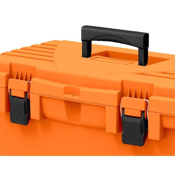 The Home Depot Homer 19 in. Tool Box, Orange 193373 - The Home Depot
