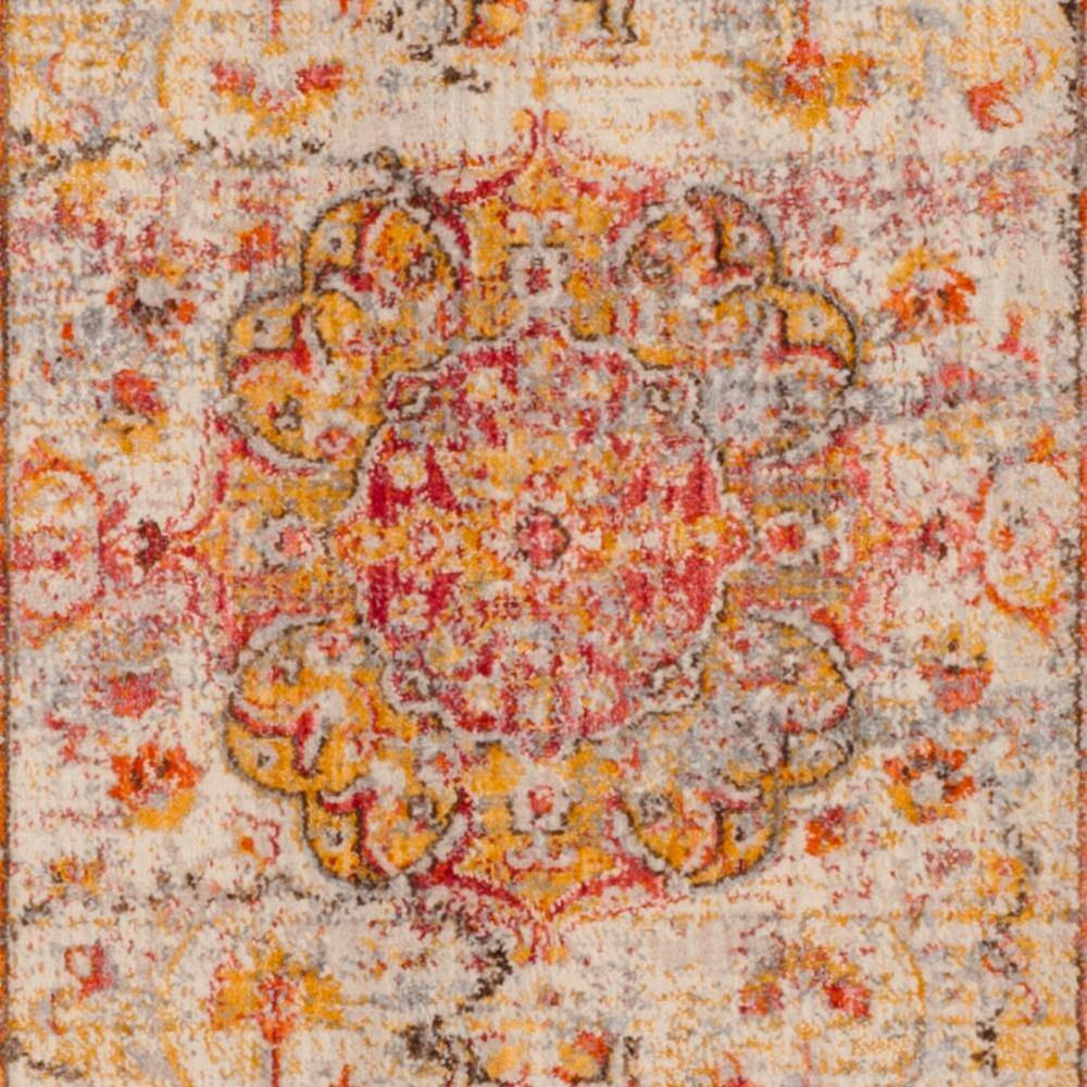 Elysian Saffron & Cream 2'2" x 6' Runner Synthetic Rug