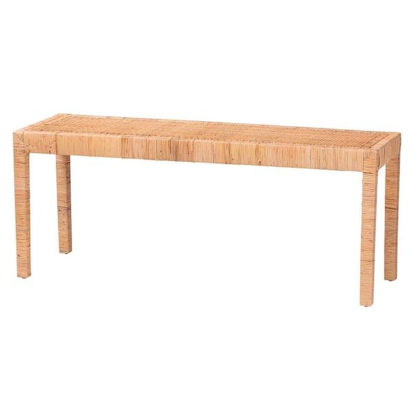 bali & pari Abelia Natural Rattan 48.4 in. Bench