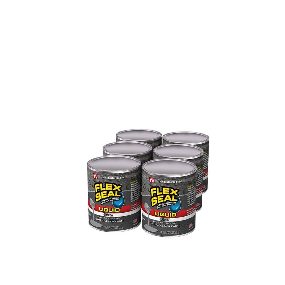 Flex Seal LFSGRYR16 Rubberized Coating, Gray, 16 oz, Can