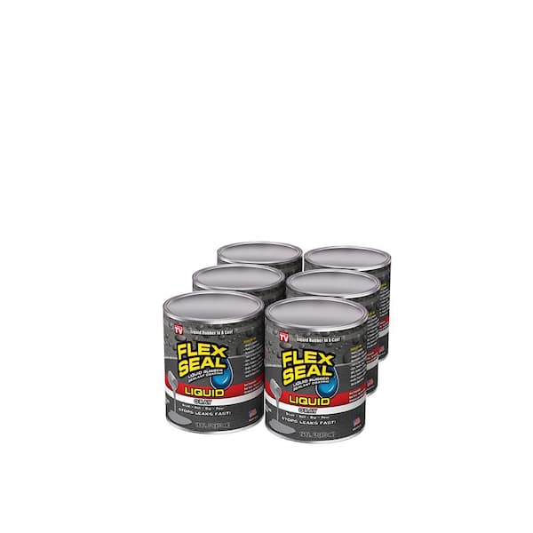 FLEX SEAL FAMILY OF PRODUCTS Flex Seal Liquid Gray 16 Oz. Liquid Rubber Sealant Coating (6-Pack)