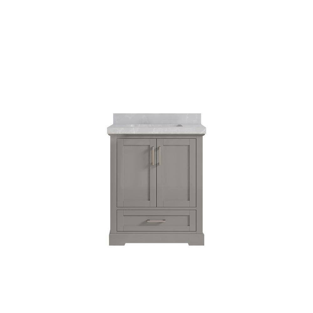 Boston 30 in. W x 22 in. D x 36 in . H Bath Vanity in Elephant Gray with 2 in Pearl Gray Quartz Top price history on PriceWatchPro