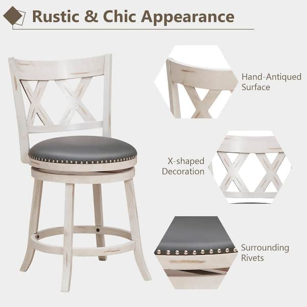 White best sale rustic stool