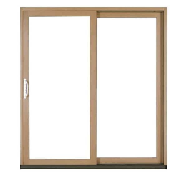 JELD-WEN 72 in. X 80 in. W-2500 White Clad Wood Right-Hand Sliding ...