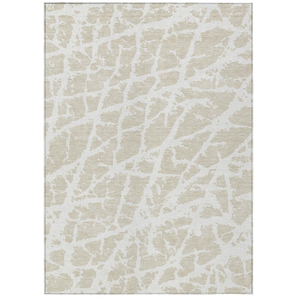 Chantille ACN501 Beige 10 ft. x 14 ft. Machine Washable Indoor/Outdoor Geom