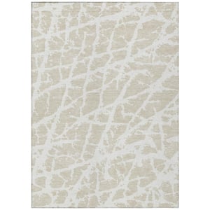 Chantille ACN501 Beige 10 ft. x 14 ft. Machine Washable Indoor/Outdoor Geometric Area Rug