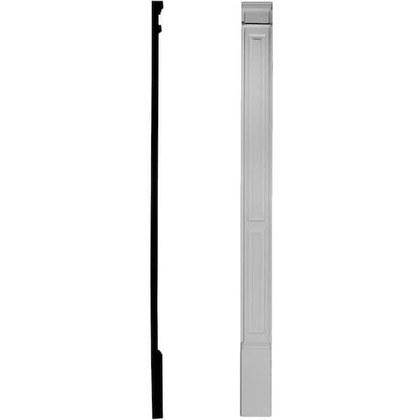 7 in. x 2-3/8 in. x 87 in. Primed Polyurethane Double Raised Panel Pilaster Moulding