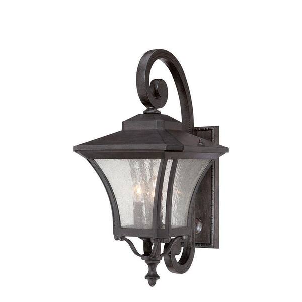 Acclaim Lighting Tuscan Collection 3-Light Black Coral Outdoor Wall Mount Light Fixture