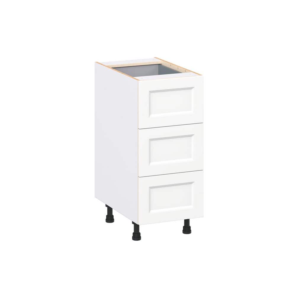 Laramie 15 in. W x 24 in. D x 34.5 in. H Assembled Drawer Base Kitchen Cabinet in Painted Bright White with 4 Drawers price history on PriceWatchPro