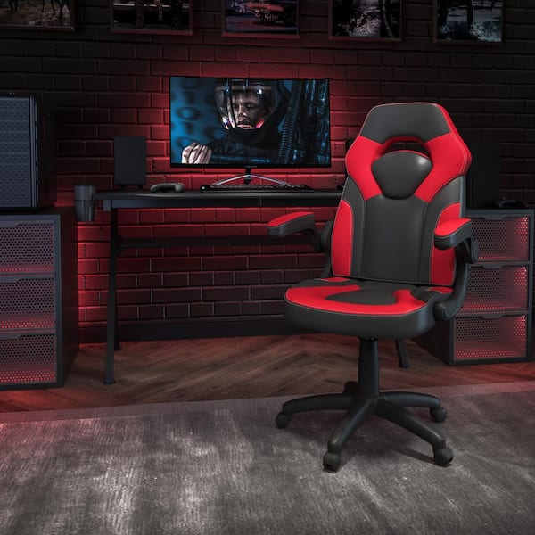 Carnegy Avenue Red/Black X10 High-Back Leather Soft Gaming Chair
