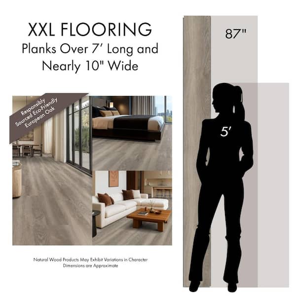 Seacrest Wailea XXL 30 MIL x 9 in. x 87 in. Waterproof Click Lock Hybrid Rigid Core Flooring (32.40 sq.ft./Case)