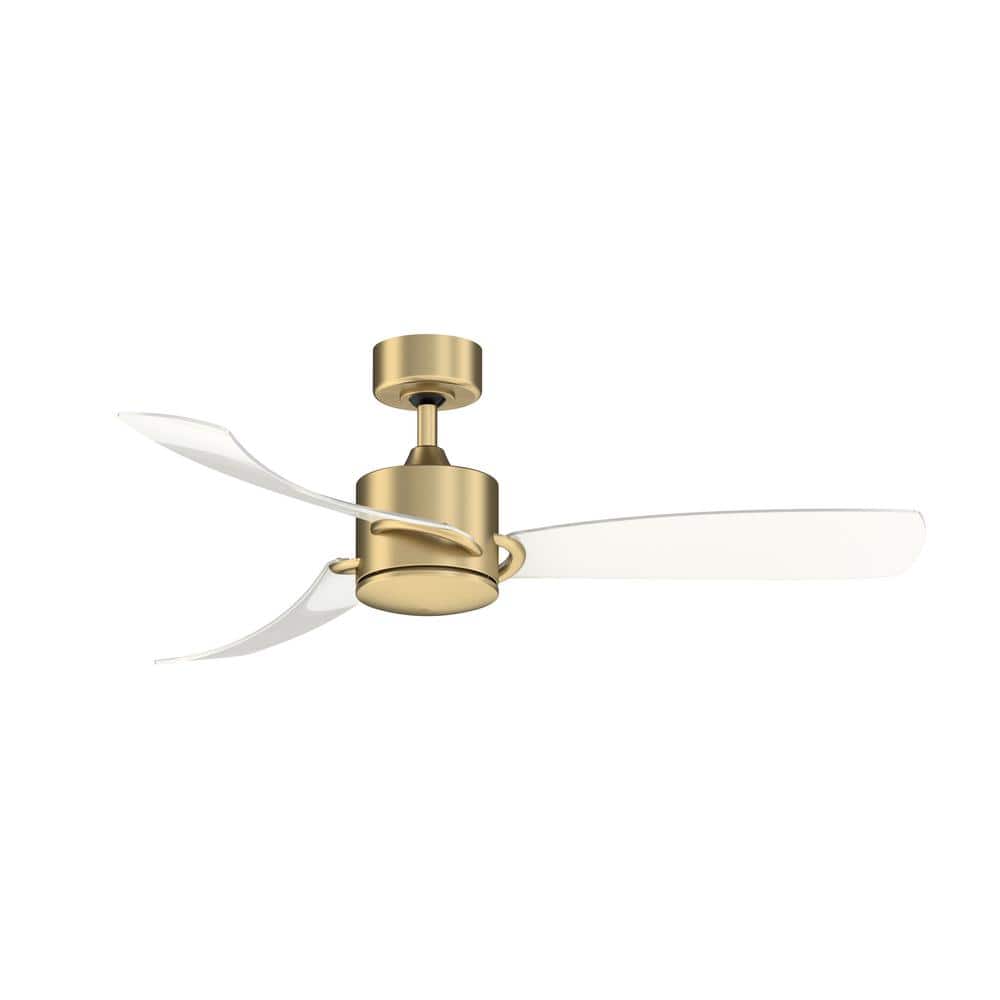SculptAire 52" Brushed Satin Brass Ceiling Fan with Opal Frosted Light